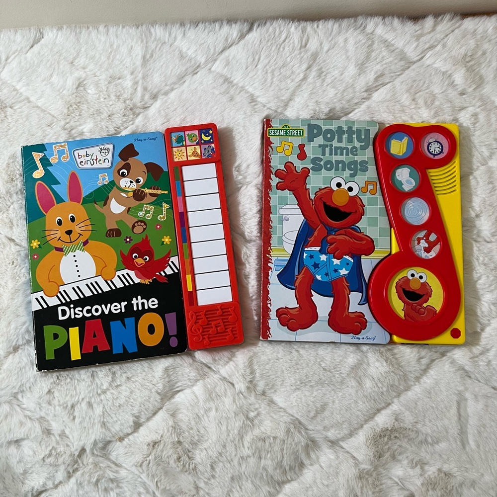 Kids Interactive Sound Books Bundle Baby Einstein Piano Sesame Street Elmo Music